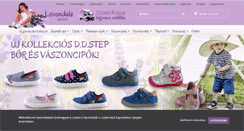 Desktop Screenshot of levendulagyerekcipo.hu